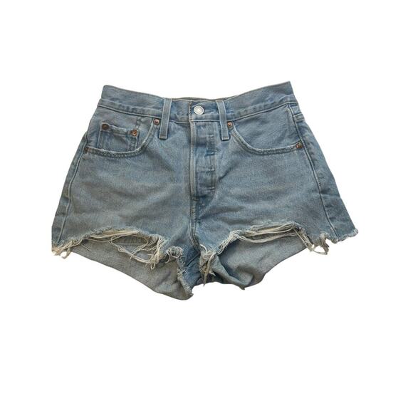 Women's Levi's 501 premium jean 2 1/2 " inseam button fly shorts size 25 - Picture 1 of 5